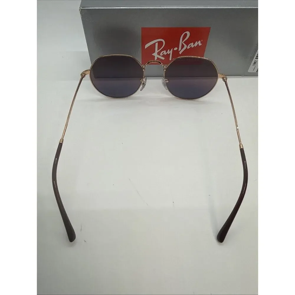 Ray-Ban RB3565 Jack Round Sunglasses Rose Gold/Mirrored Gradient Polarized $280